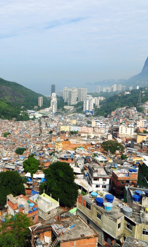 Das Rio De Janeiro Slum Wallpaper 480x800
