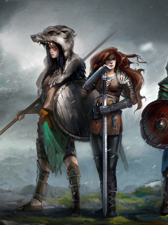 Screenshot №1 pro téma Warriors Valkyries, Norse Mythology 240x320