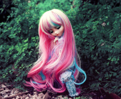 Das Doll With Pink Hair Wallpaper 176x144