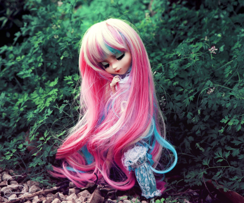 Screenshot №1 pro téma Doll With Pink Hair 480x400