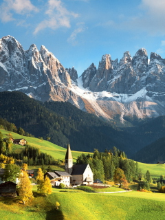 Das House In Italian Alps Wallpaper 240x320