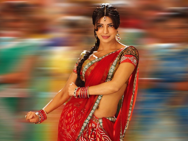 Screenshot №1 pro téma Priyanka Chopra In Saree 640x480