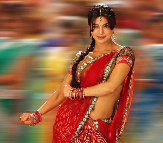 Priyanka Chopra In Saree papel de parede para celular para iPad 3