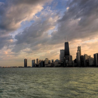 Chicago Skyline papel de parede para celular para iPad