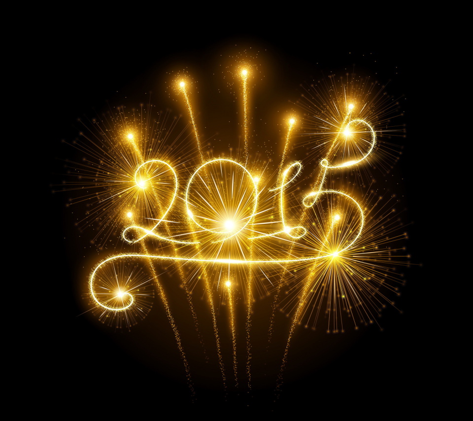 Das 2015 Happy New Year Fireworks Wallpaper 960x854