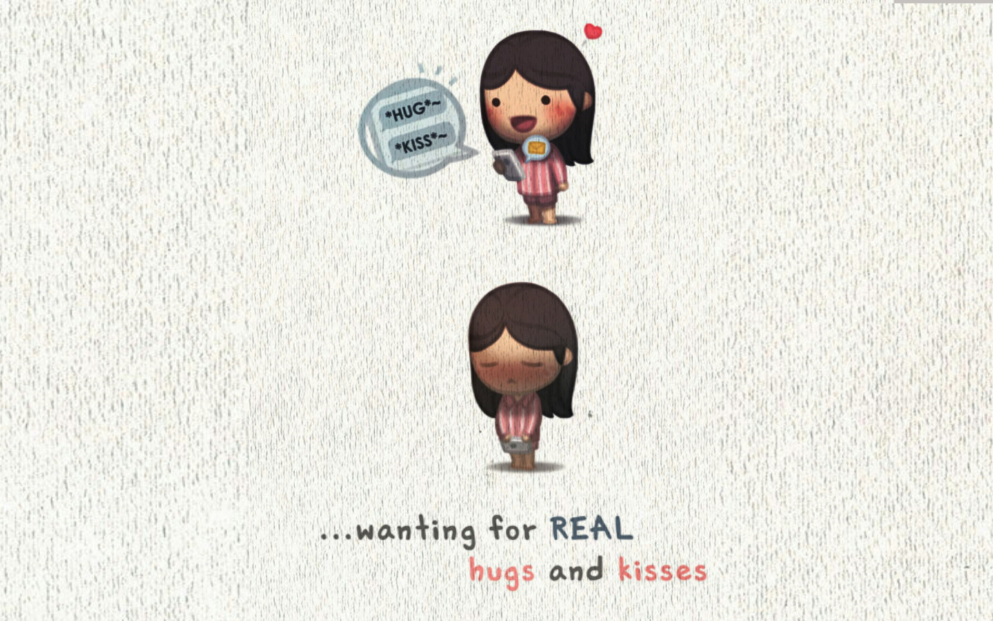 Screenshot №1 pro téma Love Is Hug And Kiss 1440x900