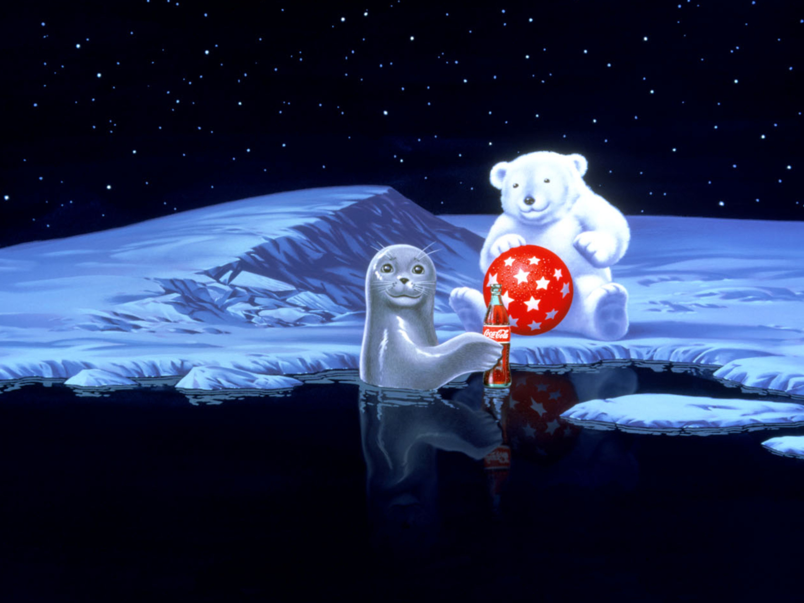 Screenshot №1 pro téma Coca-Cola Christmas Party On North Pole 1600x1200