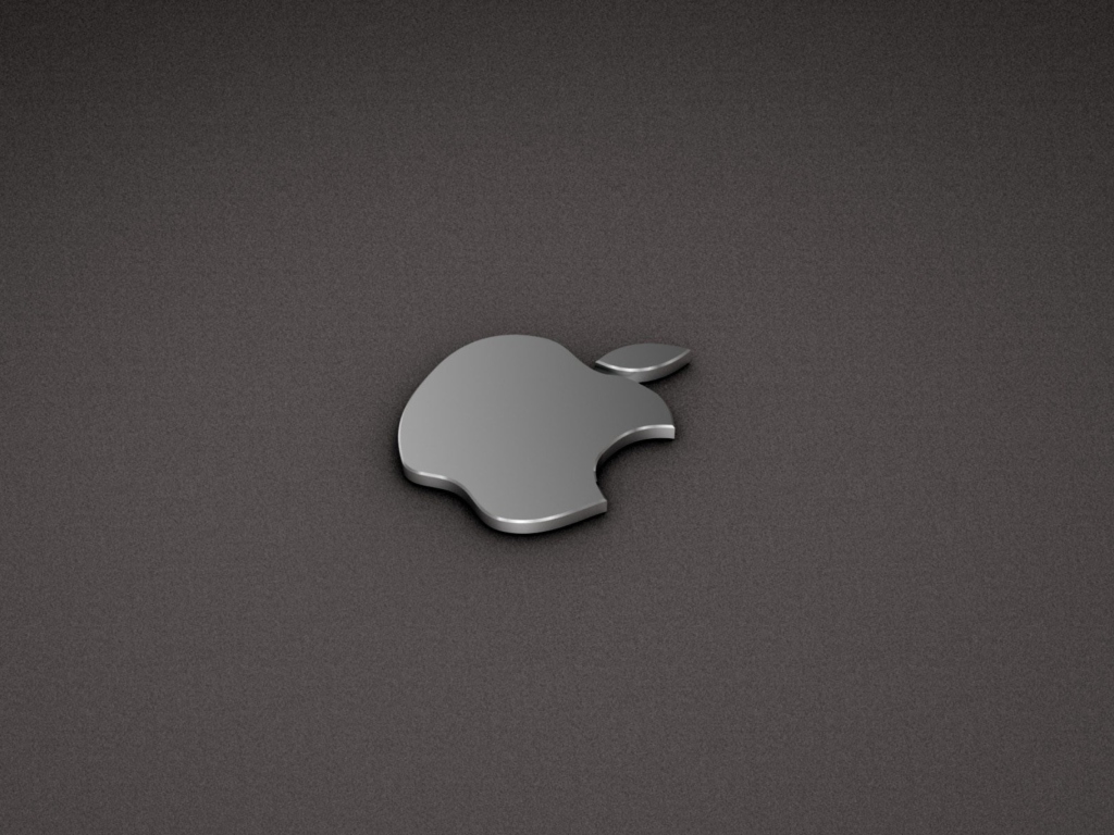 Screenshot №1 pro téma Apple Logo Metallic 1024x768