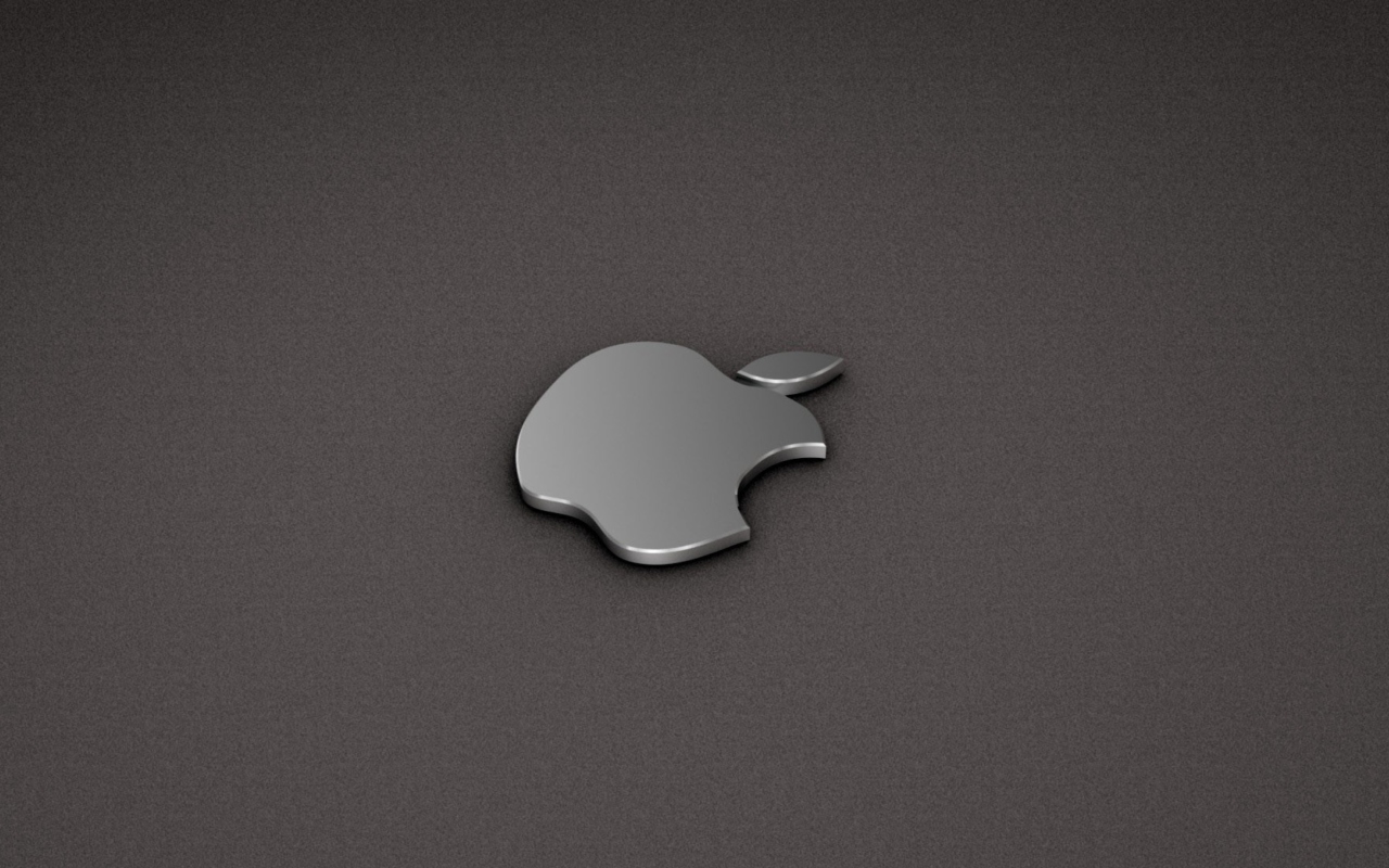 Das Apple Logo Metallic Wallpaper 1280x800