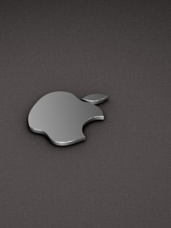Das Apple Logo Metallic Wallpaper 240x320
