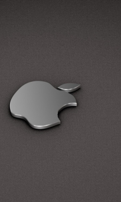Screenshot №1 pro téma Apple Logo Metallic 240x400