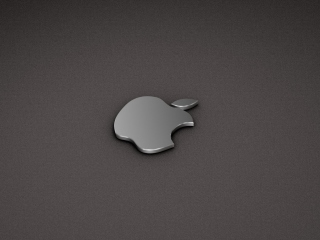 Das Apple Logo Metallic Wallpaper 320x240