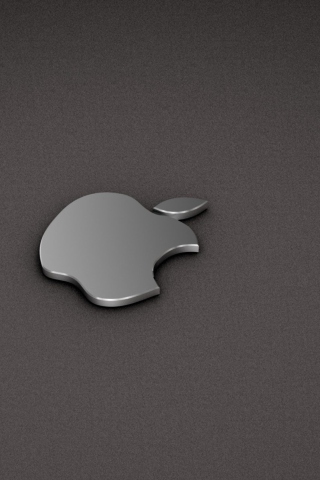 Screenshot №1 pro téma Apple Logo Metallic 320x480