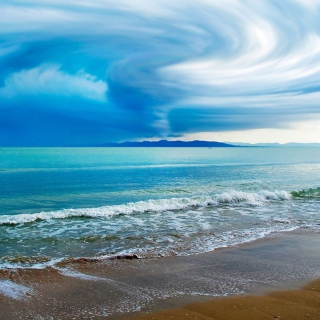 Blue Storm And Sea - Obrázkek zdarma pro iPad