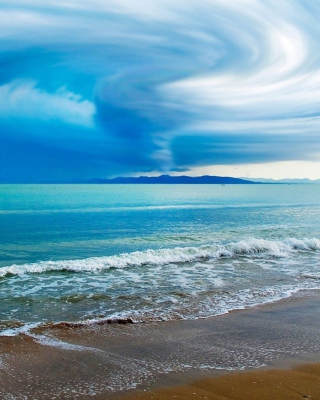 Blue Storm And Sea - Obrázkek zdarma pro 360x640
