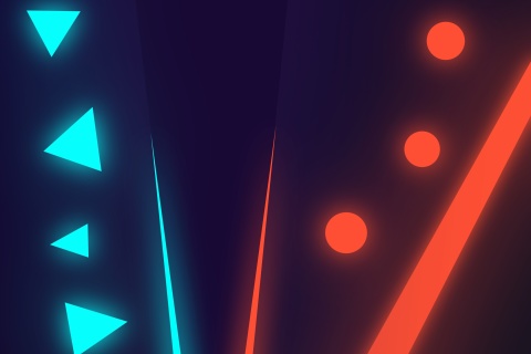 Blue Red Neon wallpaper 480x320