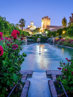 Fondo de pantalla Palace in Cordoba, Andalusia, Spain 240x320