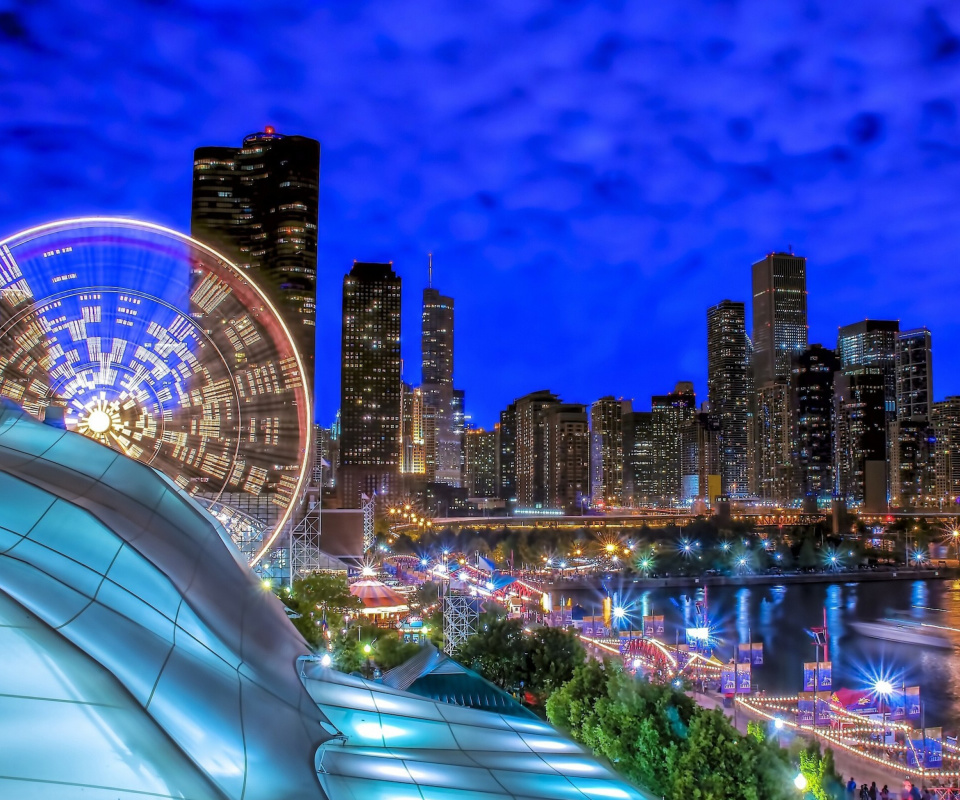 Das Chicago, Illinois, Navy Pier Wallpaper 960x800