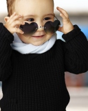 Baby Boy In Heart Glasses wallpaper 128x160