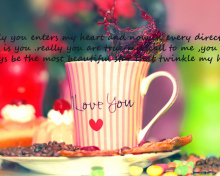 Love You Coffee Cup wallpaper 220x176