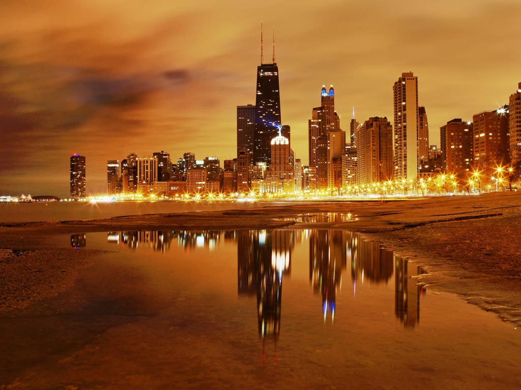 Fondo de pantalla Chicago Nights 1024x768