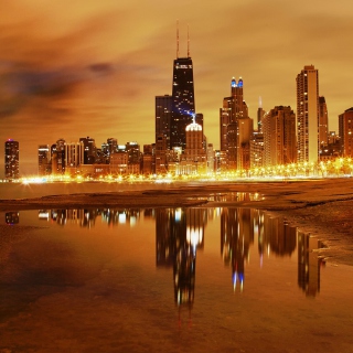 Kostenloses Chicago Nights Wallpaper für 1024x1024