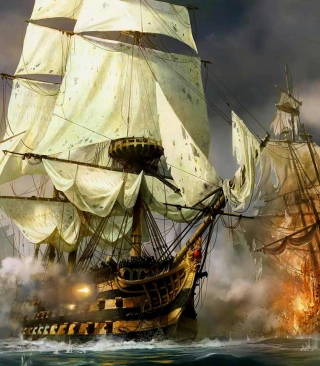 Ship Battle - Obrázkek zdarma pro 750x1334