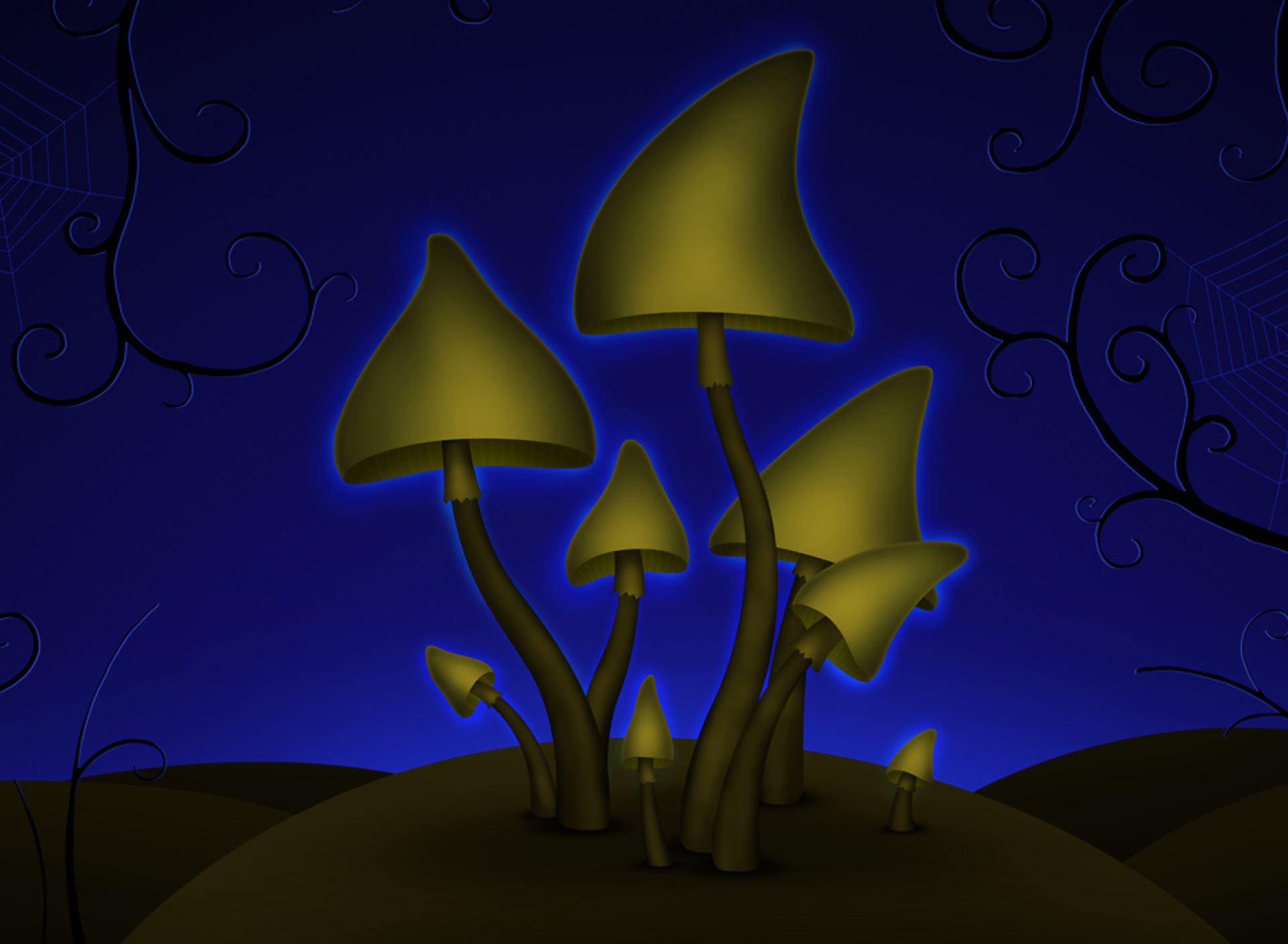 Fondo de pantalla Halloween Mushrooms 1920x1408