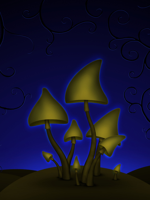 Обои Halloween Mushrooms 480x640