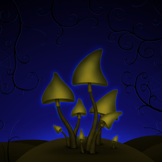 Halloween Mushrooms - Obrázkek zdarma pro 208x208