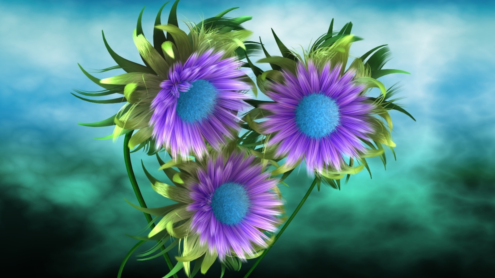 Fondo de pantalla Purple Flowers 1600x900