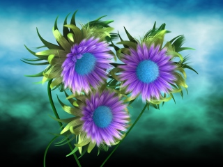 Screenshot №1 pro téma Purple Flowers 320x240