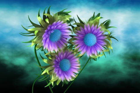 Fondo de pantalla Purple Flowers 480x320