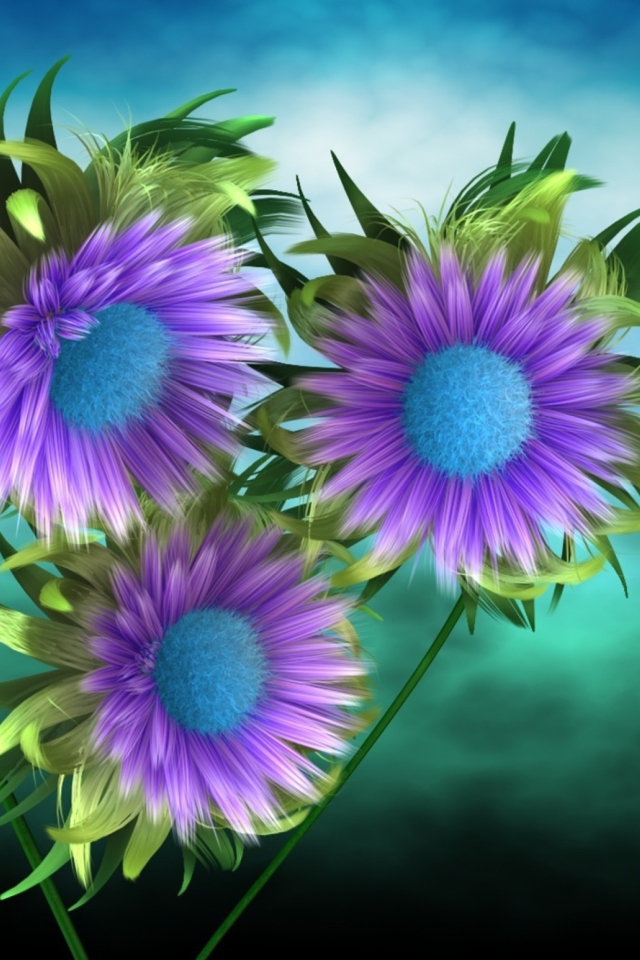 Screenshot №1 pro téma Purple Flowers 640x960
