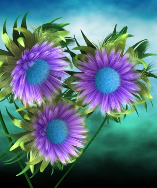 Purple Flowers - Obrázkek zdarma pro Nokia Asha 311