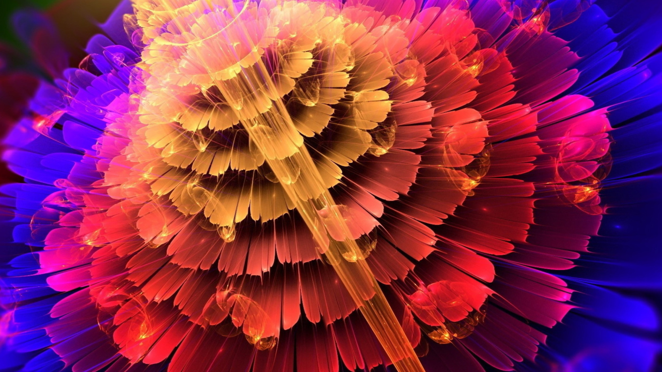 Das Colorful Form Wallpaper 1366x768