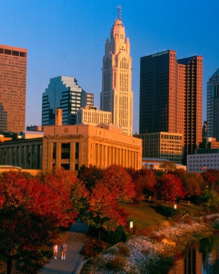 Columbus Skyline, Ohio, USA - Obrázkek zdarma pro Nokia X7