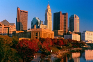 Columbus Skyline, Ohio, USA - Obrázkek zdarma pro 1024x768