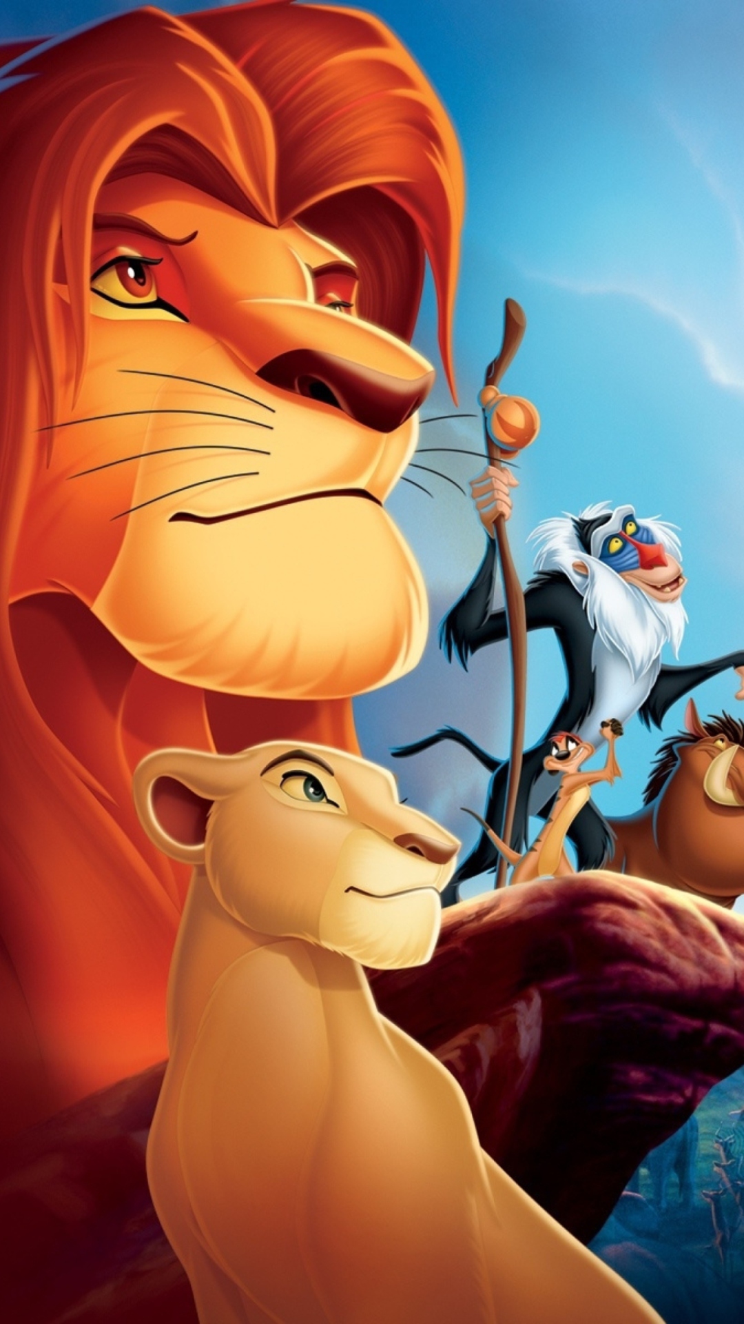 Обои Lion King Cartoon 1080x1920