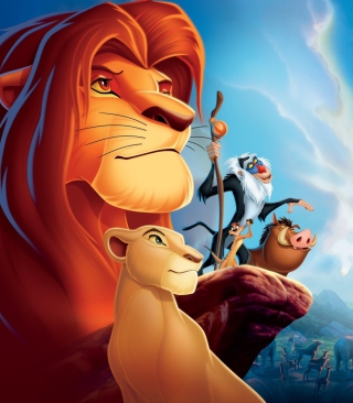 Lion King Cartoon - Obrázkek zdarma pro 132x176