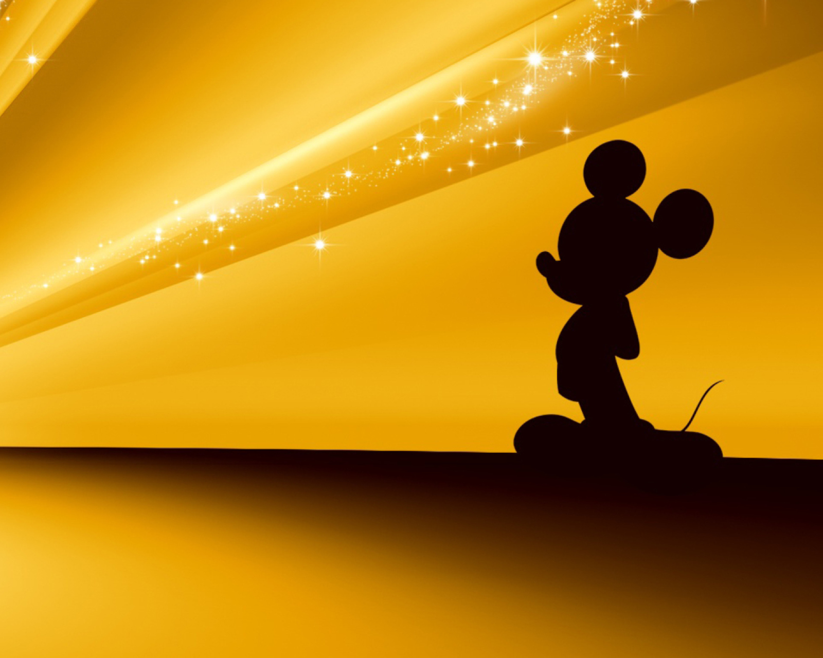 Mickey Mouse Disney Gold Wallpaper screenshot #1 1600x1280