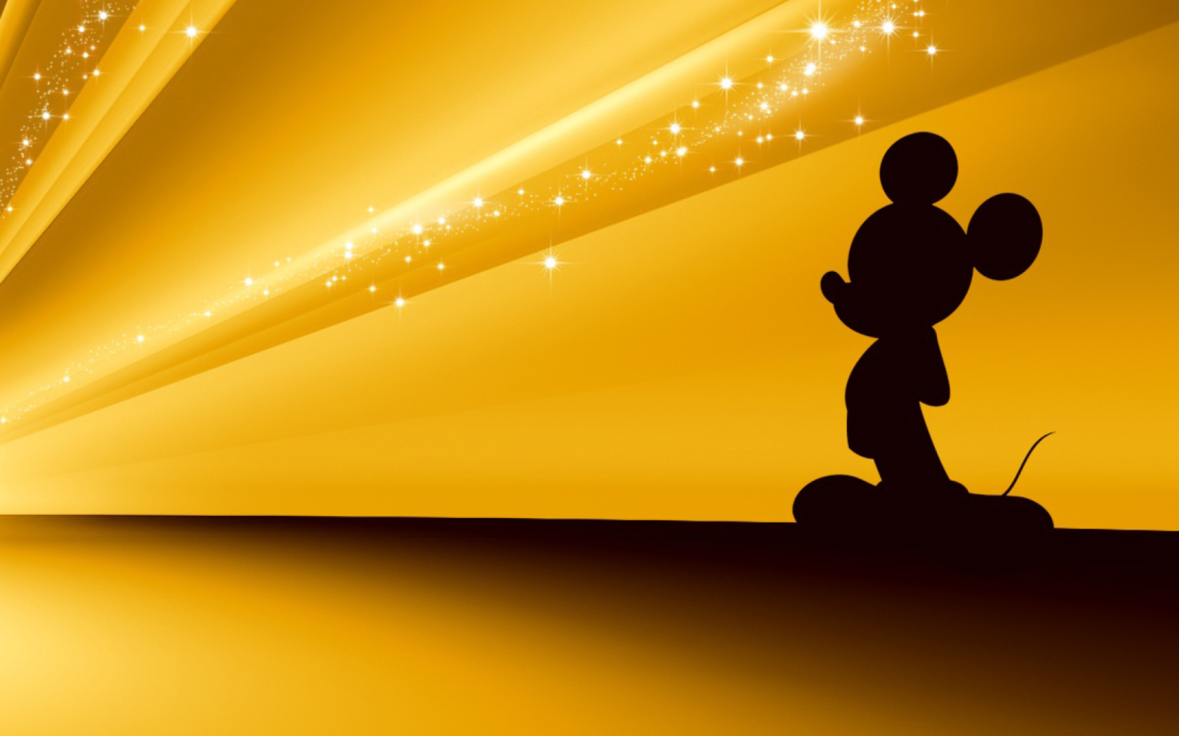 Fondo de pantalla Mickey Mouse Disney Gold Wallpaper 1680x1050