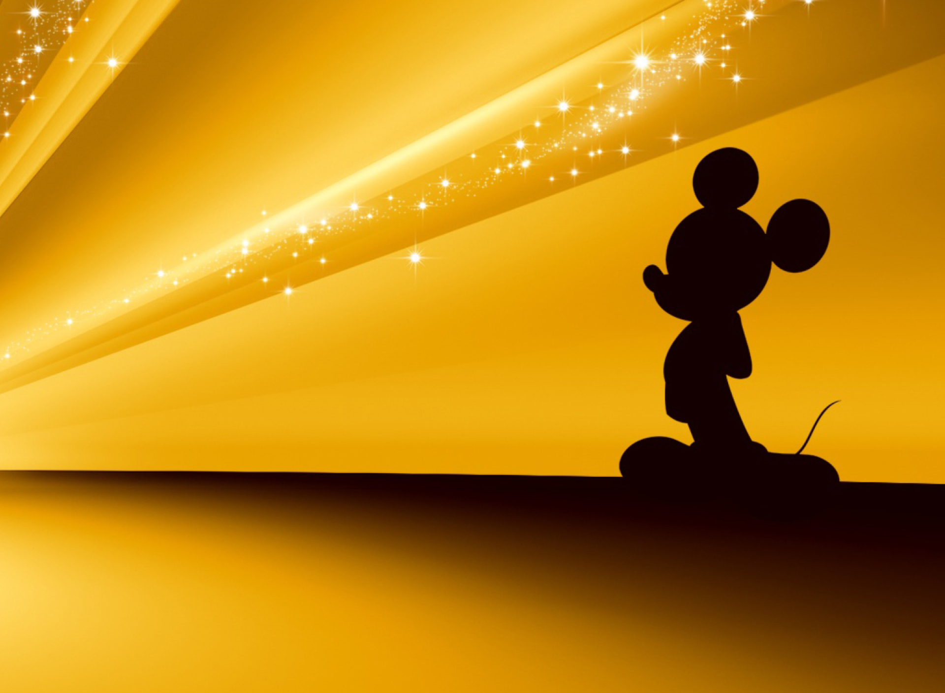 Sfondi Mickey Mouse Disney Gold Wallpaper 1920x1408