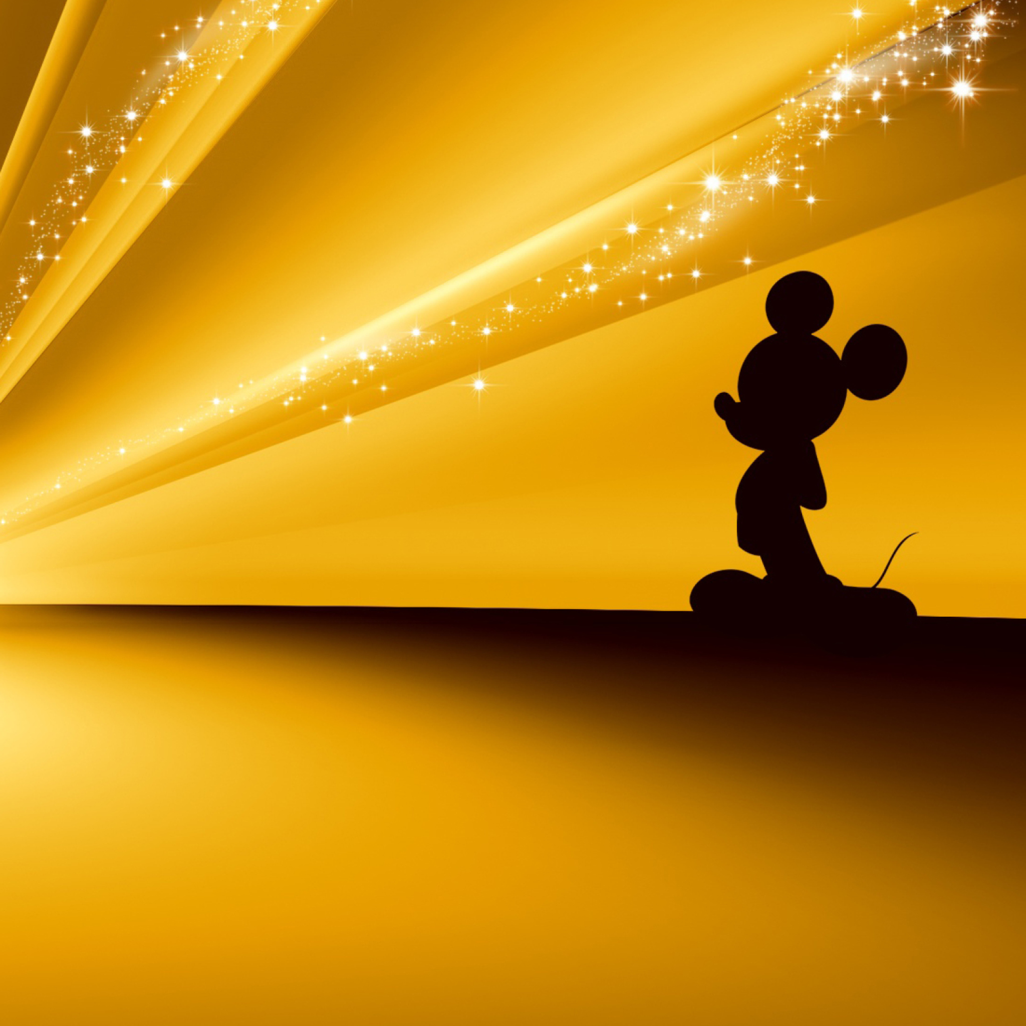 Mickey Mouse Disney Gold Wallpaper screenshot #1 2048x2048