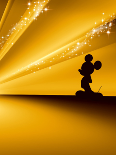 Das Mickey Mouse Disney Gold Wallpaper Wallpaper 240x320