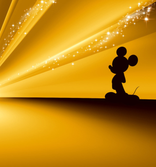 Mickey Mouse Disney Gold Wallpaper - Obrázkek zdarma pro iPad mini 2