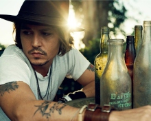 Sfondi Johnny Depp Sunset Portrait 220x176
