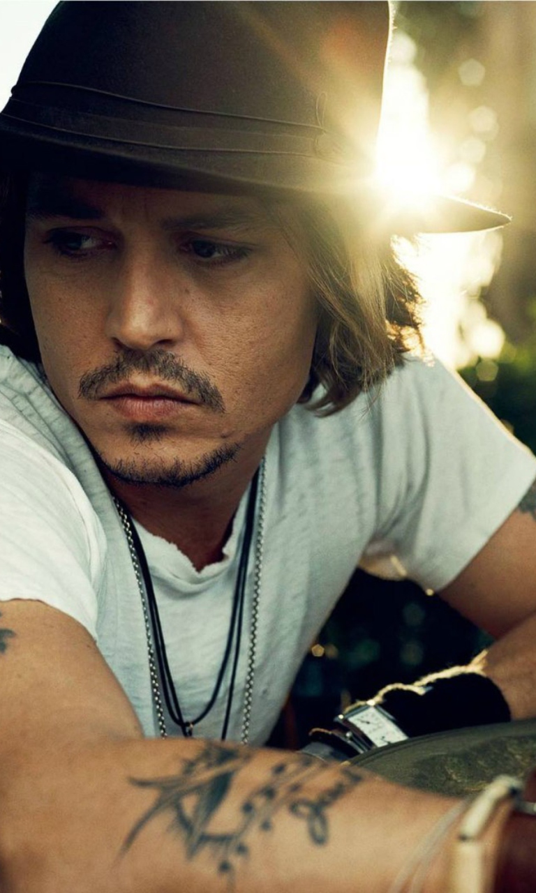 Johnny Depp Sunset Portrait screenshot #1 768x1280