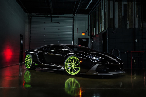Screenshot №1 pro téma Lamborghini Aventador 480x320