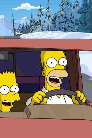 Fondo de pantalla Simpsons Family 320x480
